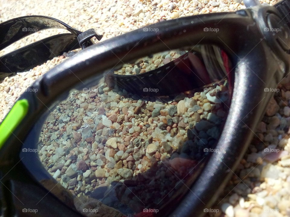 Swimming Goggles on the Beach