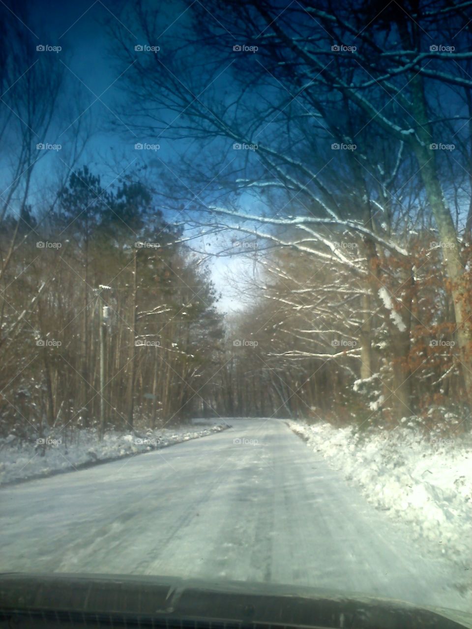 icy roads in Virginia