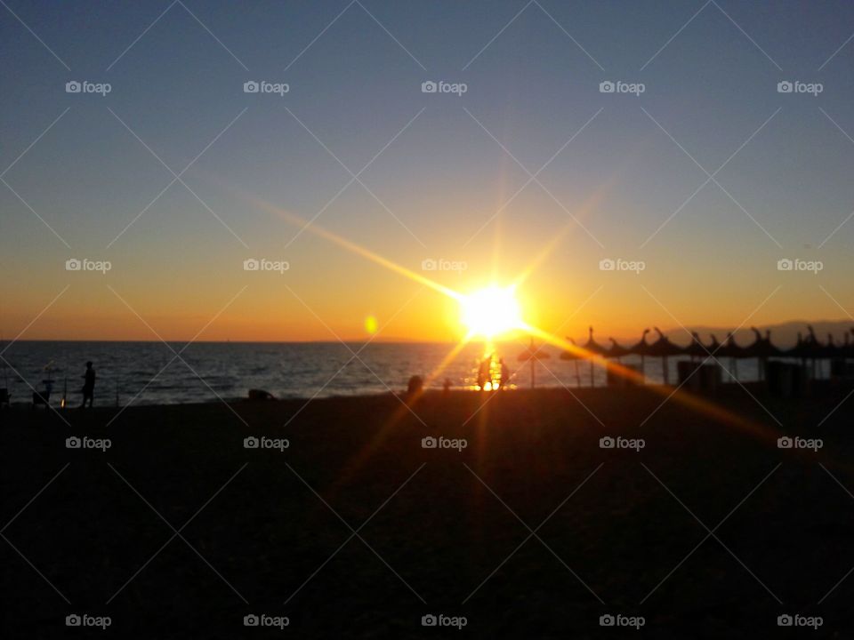 Sunset on the beach