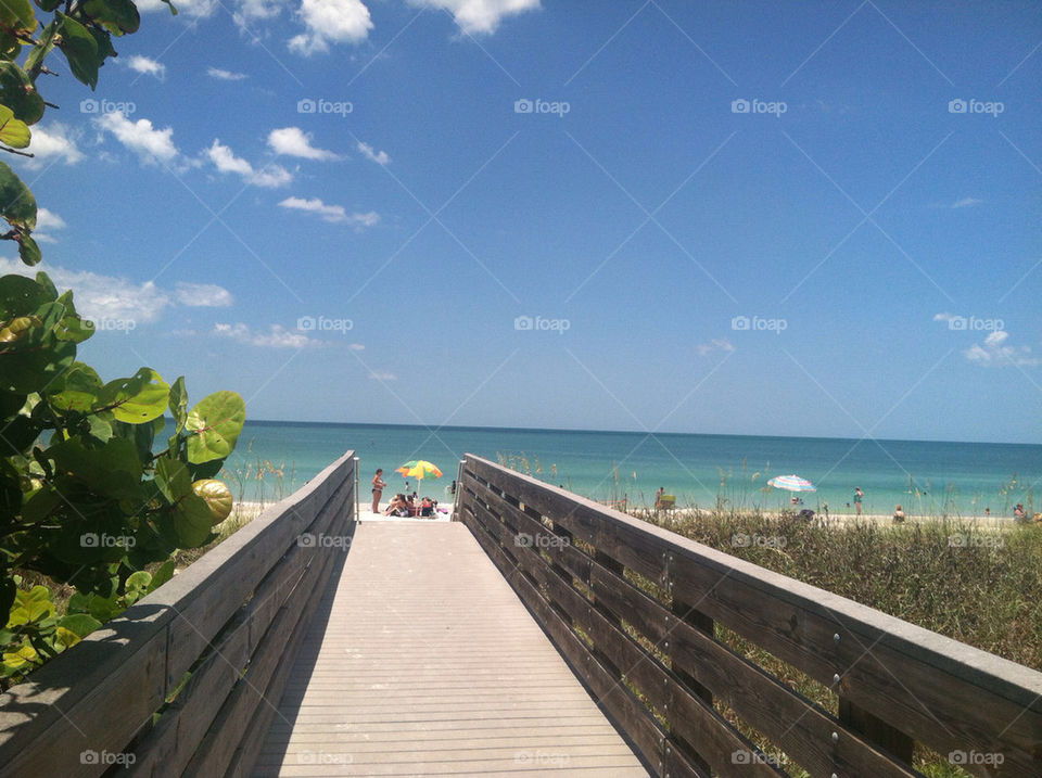 beach sky florida walkway by kgrace