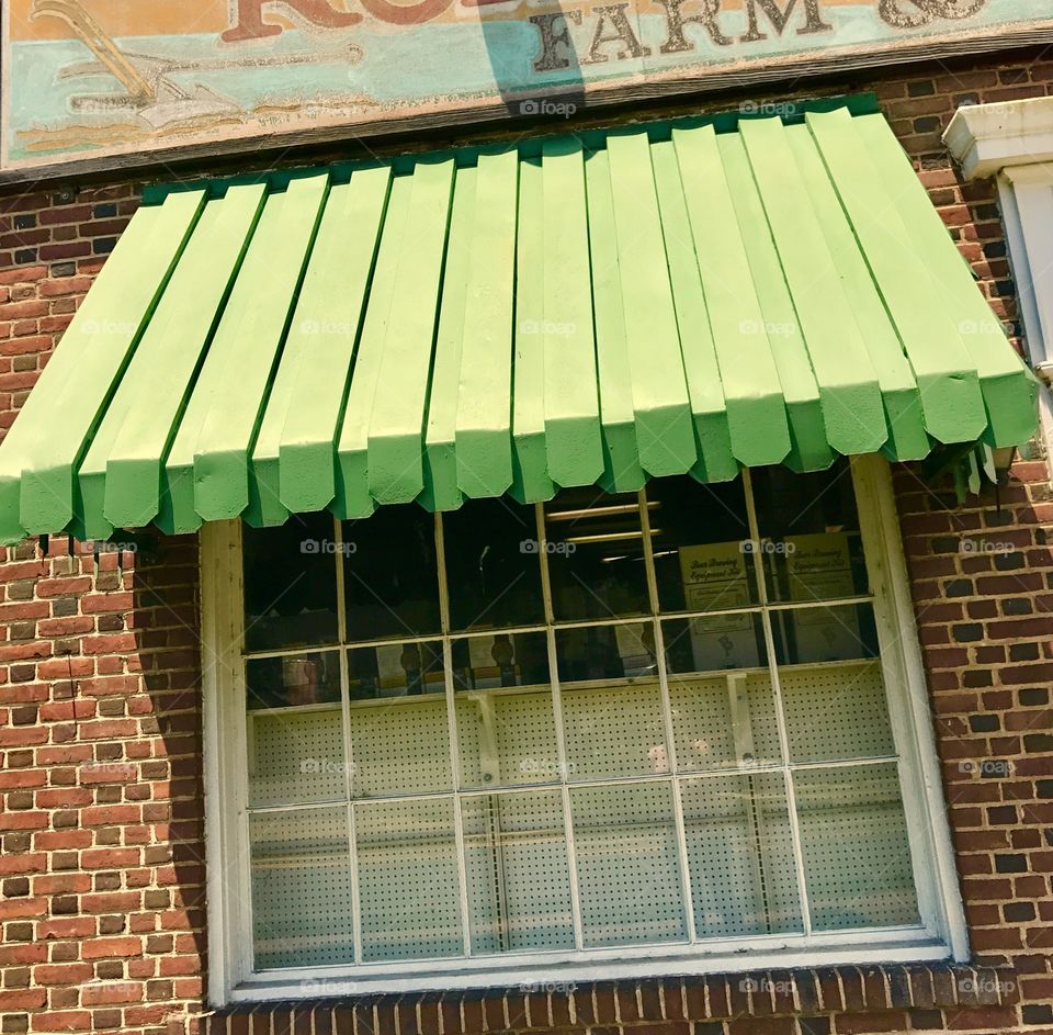 Lime Green Awning