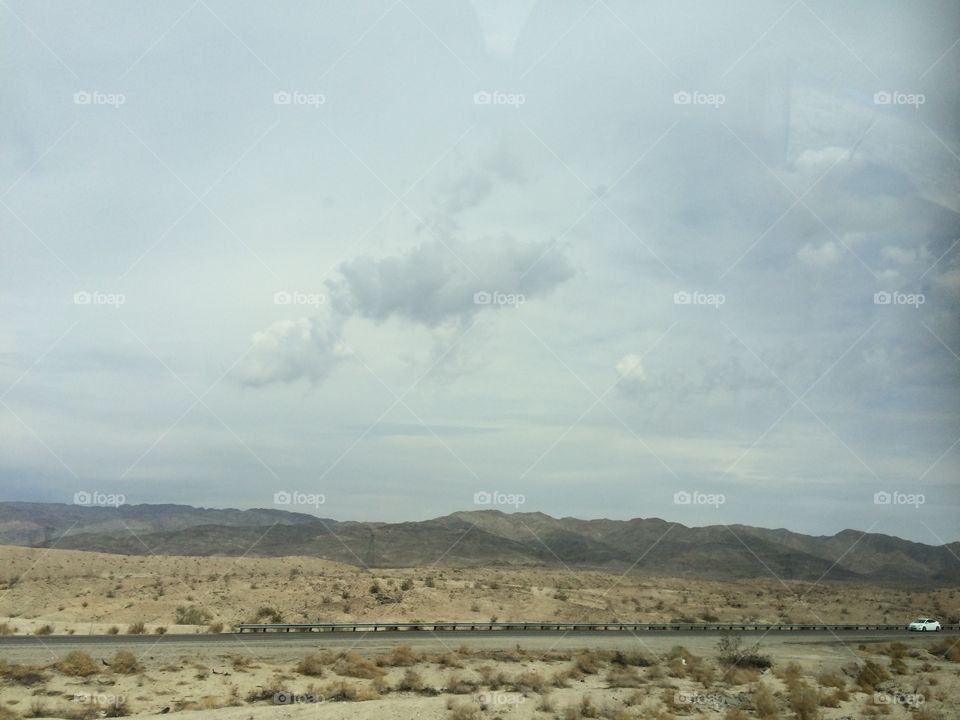 Wide shot California Desert