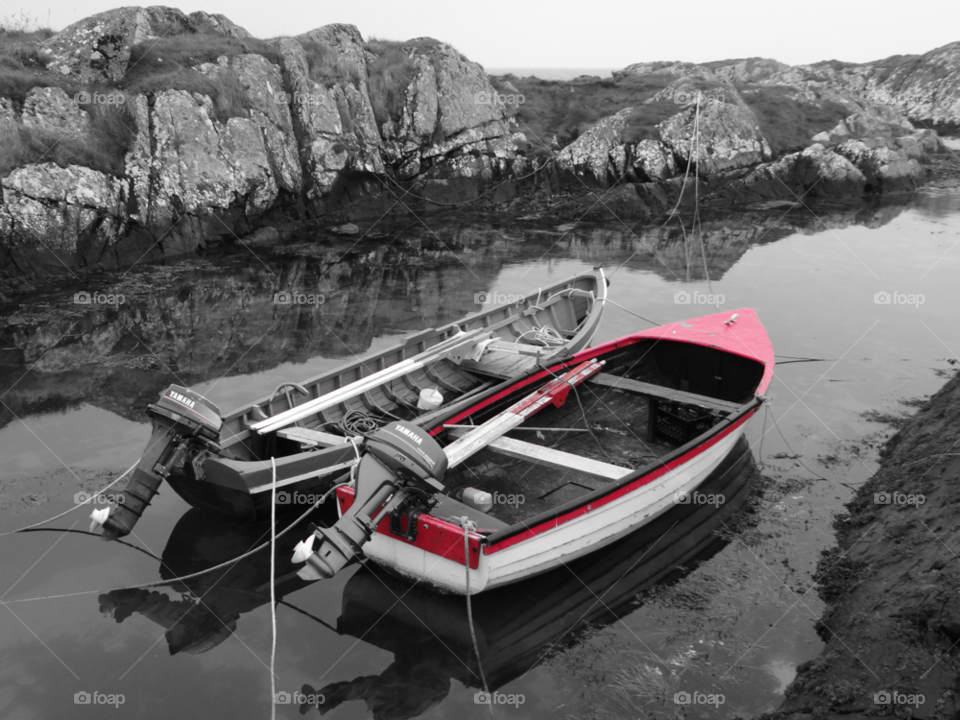 ireland red boats water by kshapley