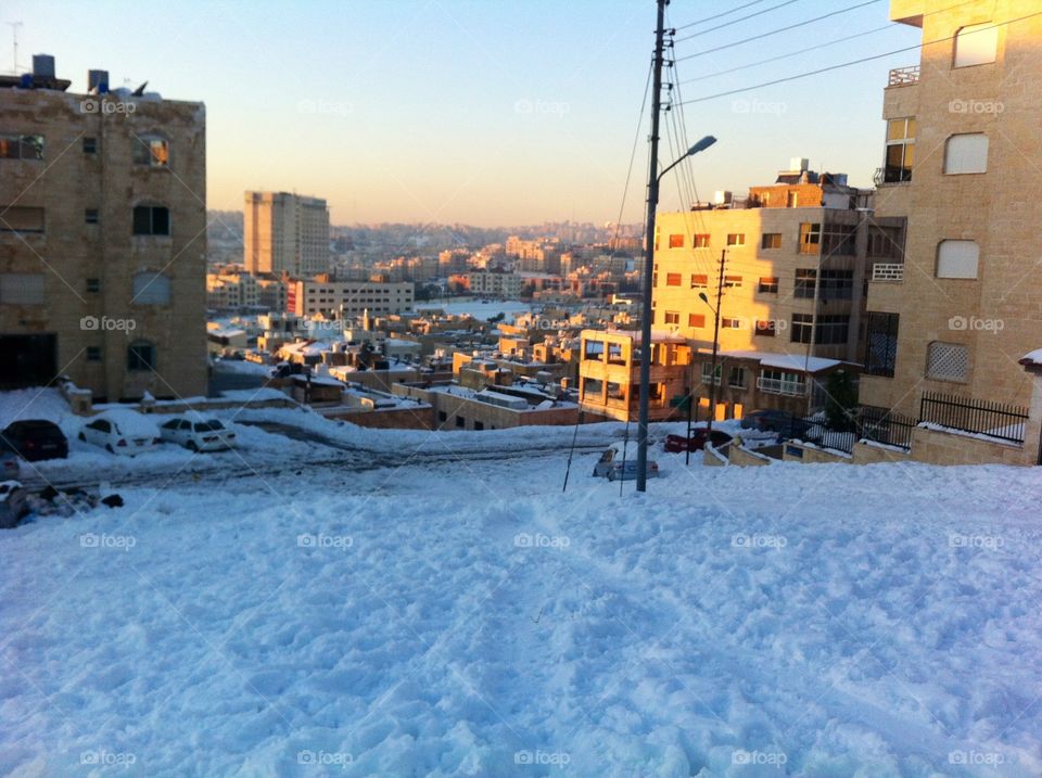 Snow in Amman 