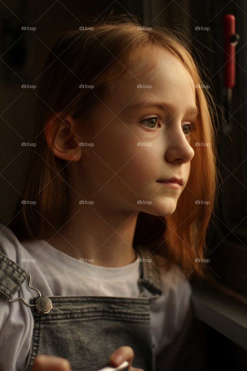 Portrait in the train