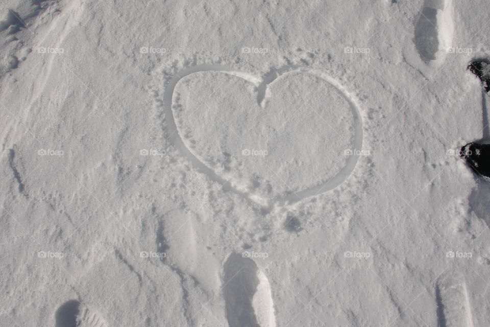 Footprint, Snow, Trace, No Person, Winter