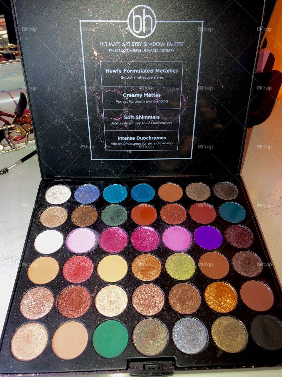 Another gorgeous addition to my makeup collection by bhcosmetics.  Beautiful mattes,shimmers,& metallics w/ duochromes.  Just look at these colors, I’m in love.