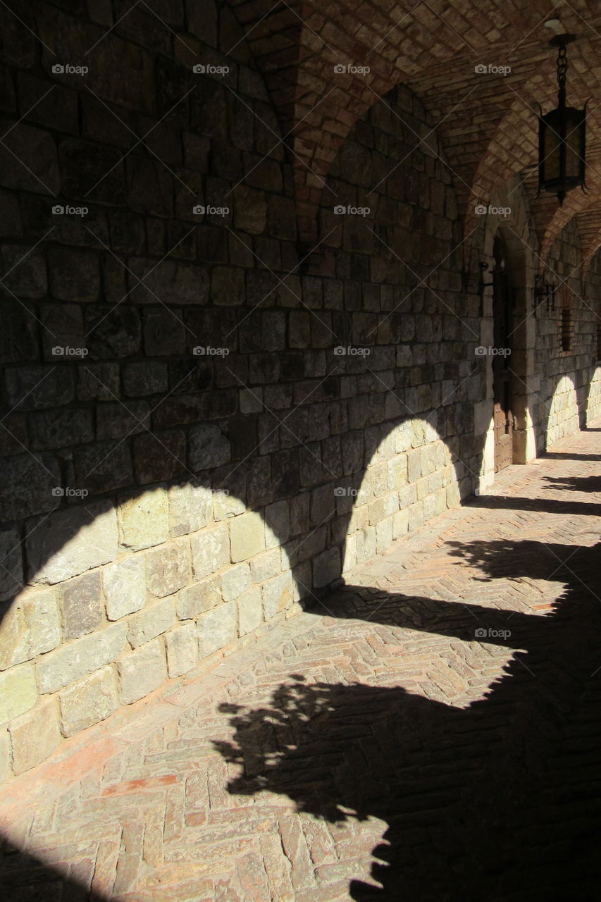 hallway in a castle