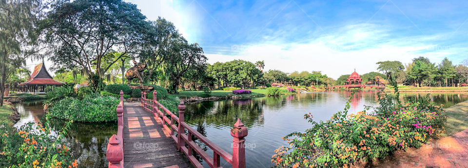 Lake and bridge