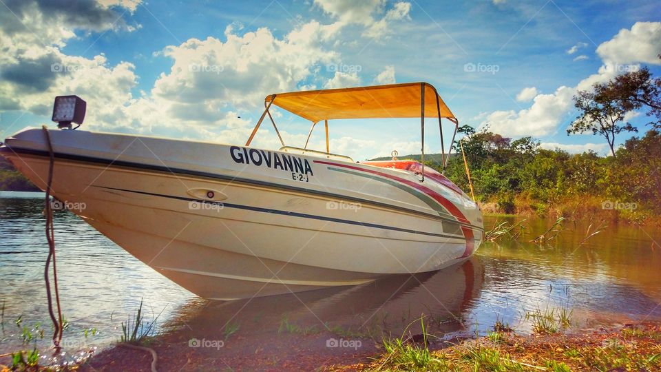 Rio Corumbá Goiás Brazil lancha