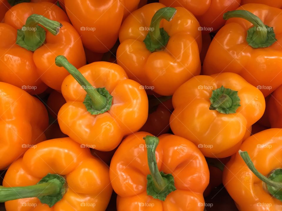 Close-up of orange bell pepper