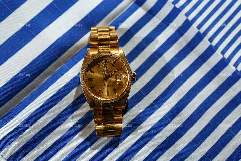 Rolex gold luxury watch . Golden Oyster Perpetual great watch