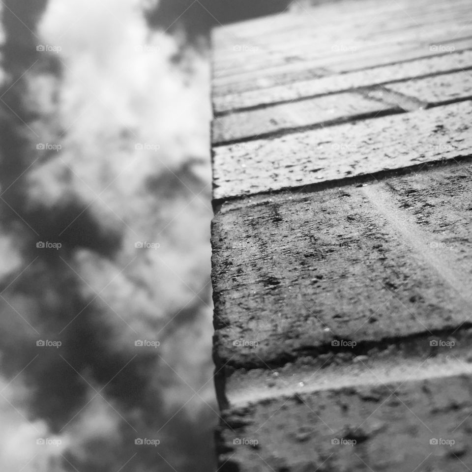 Black and white brick