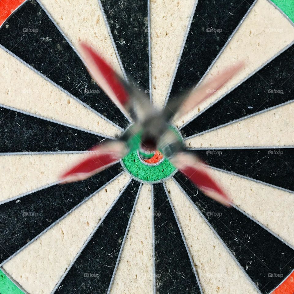 Triangle shaped on a dartboard 