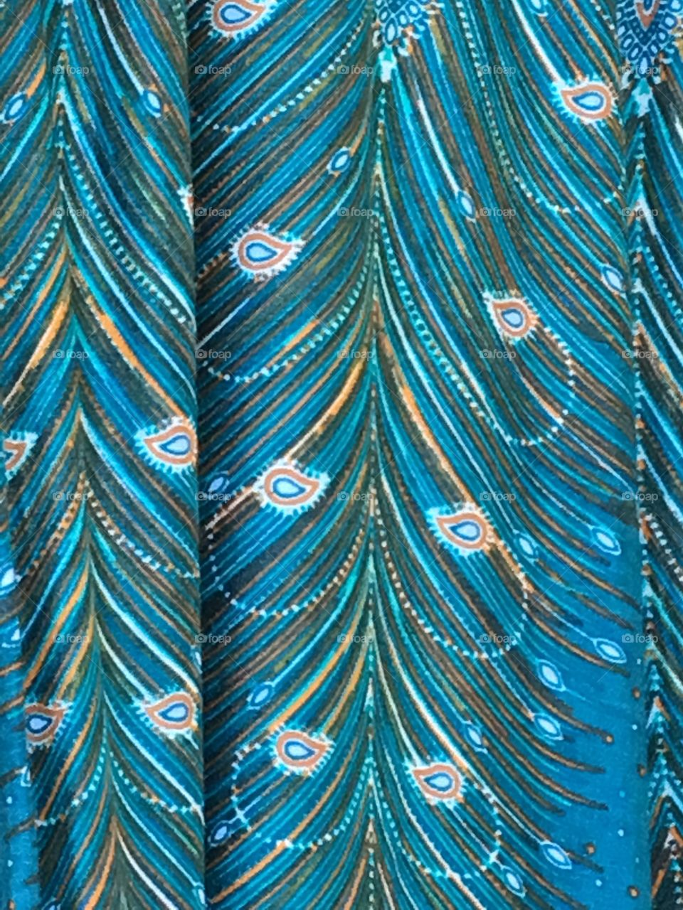 Peacock pattern fabric 