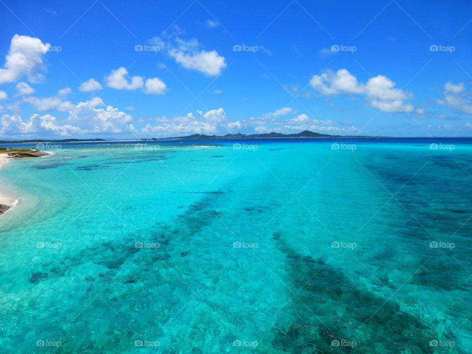 blue ocean. it was taken Iheya island .