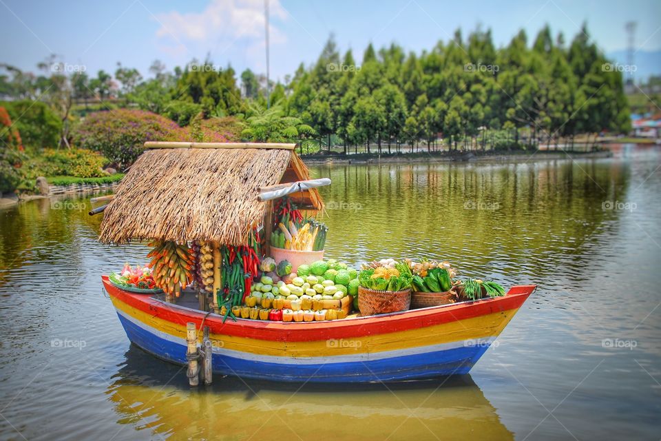 Nice spot inside the floating market lembang, near bandung, indonesia