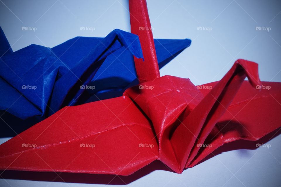 Red and Blue Origami