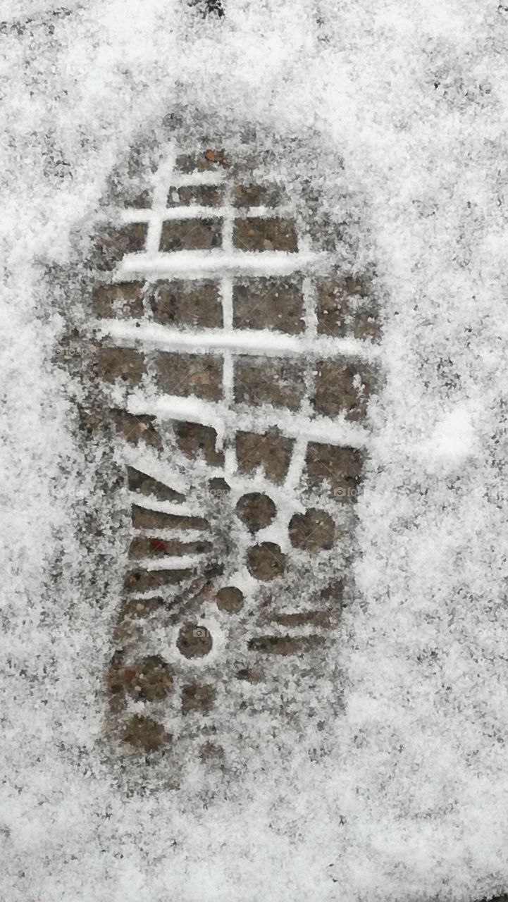Shoe Step on Snow