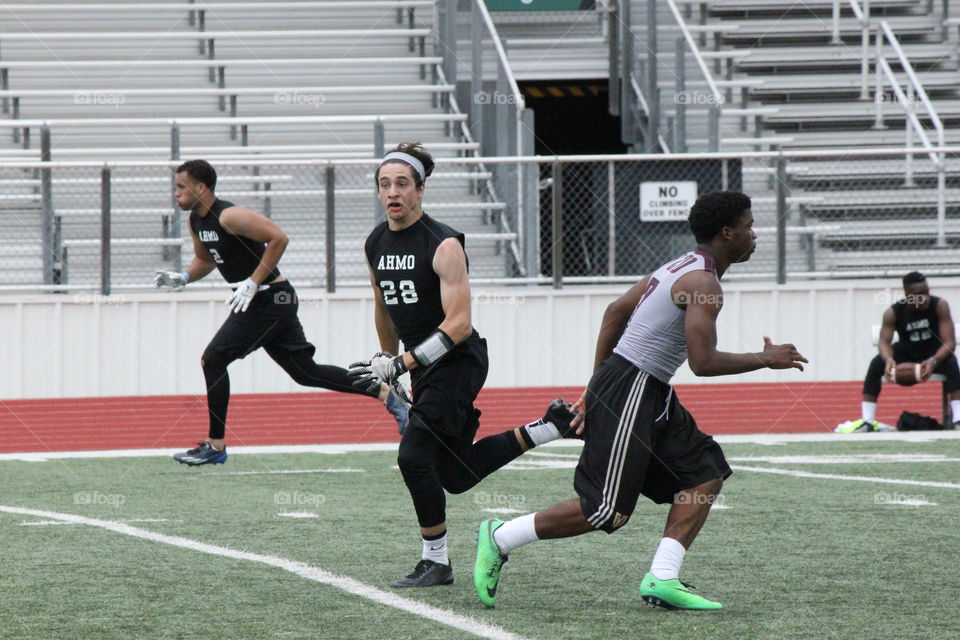 Say what?. 7 on 7 football game funny face