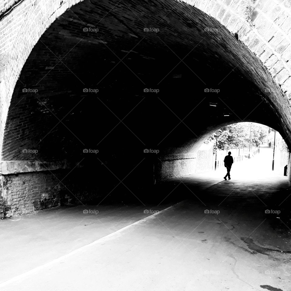 Under the bridge, London - Black and white is my true nature.
