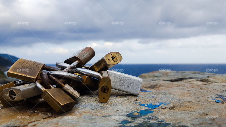 Padlock in Vernazza in Italy