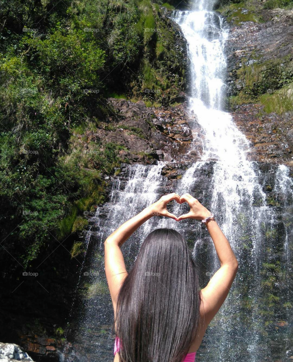 Heart in the waterfall. ♥️♥️💦💦