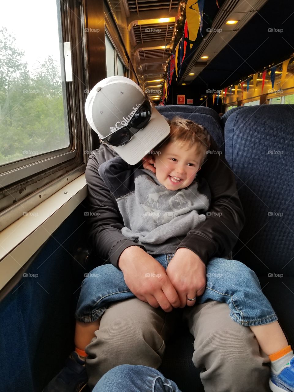 father and son on Thomas the tank engine