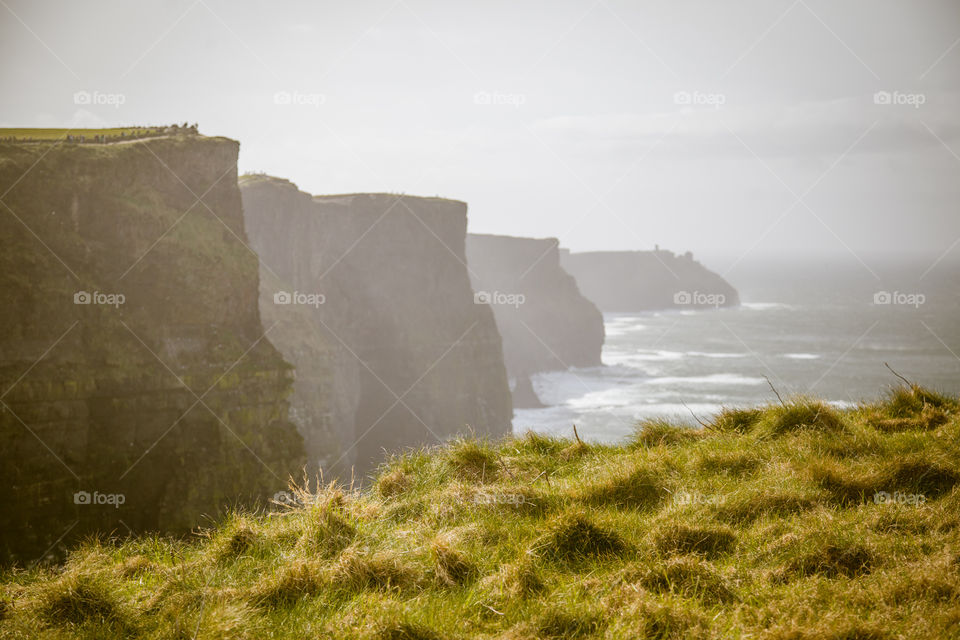 A beautiful landscape of Moher cliffs in Ireland