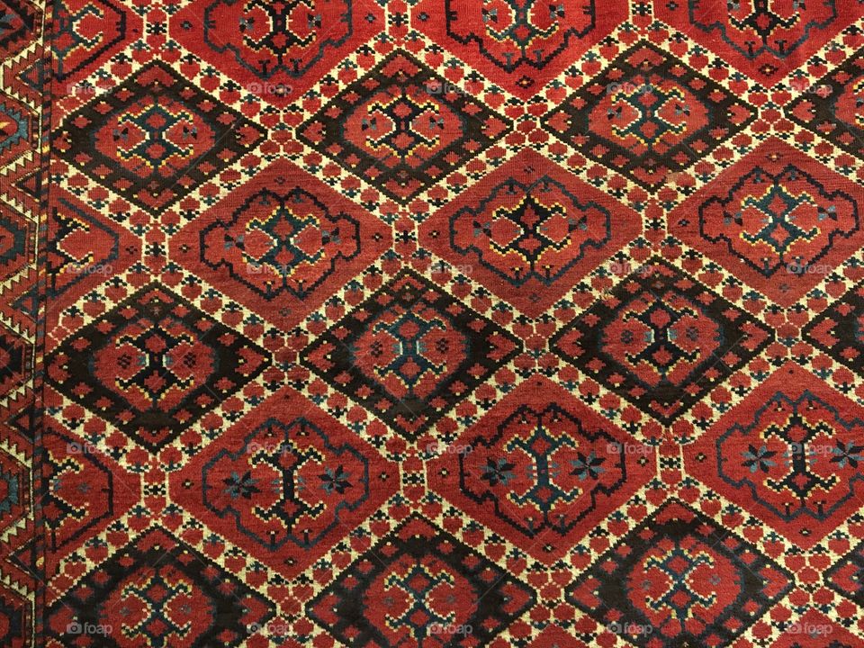 Ancient handwoven rug