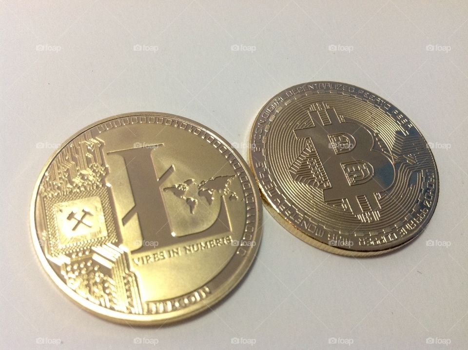 Cryptocurrency,Bitcoin, Litecoin, BTC, LTC. Digital money exchange .
