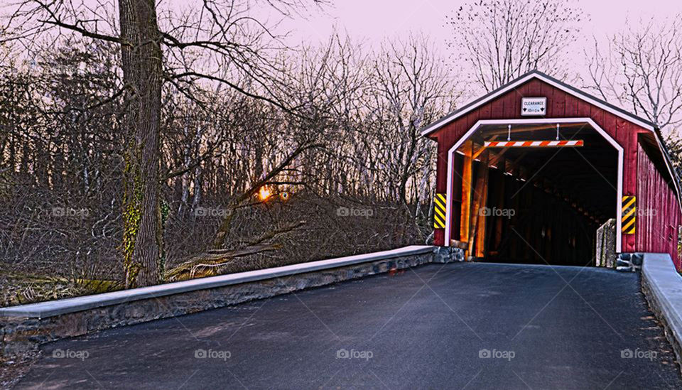 covered bridge. Lancaster County covered bri