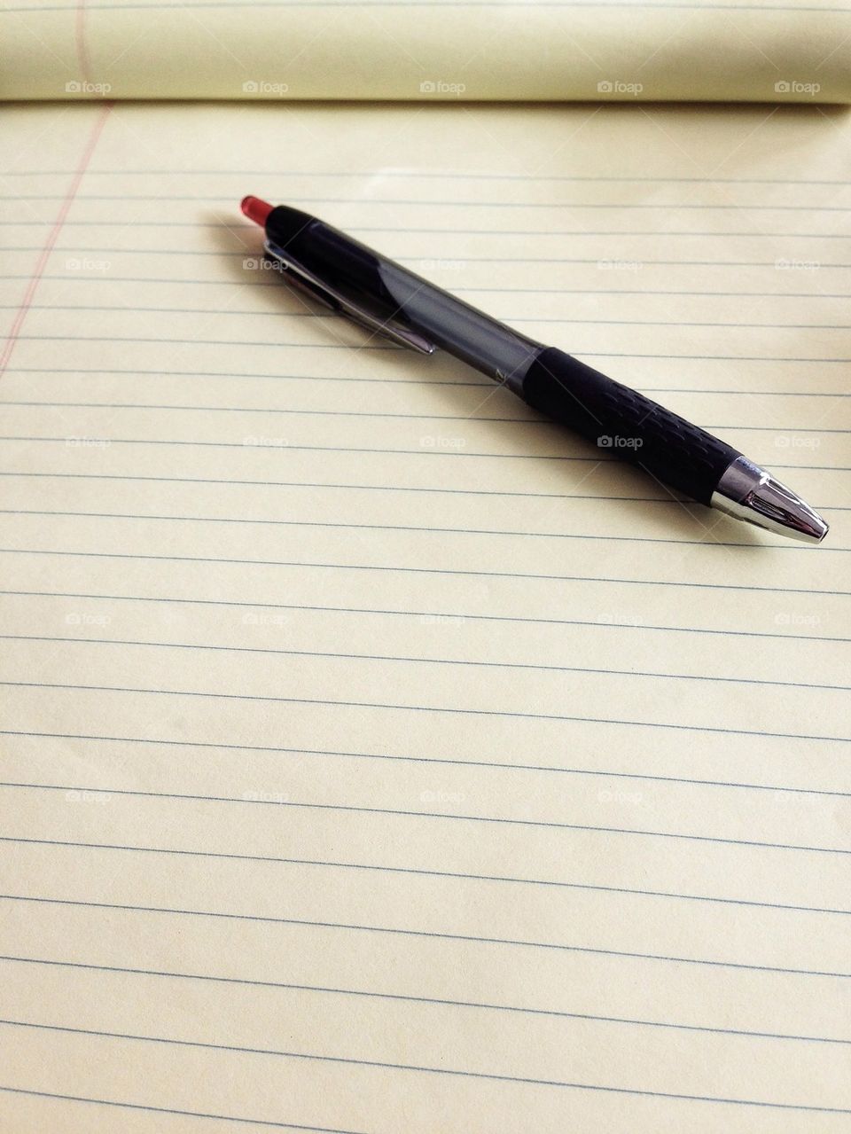 Red pen on a pad