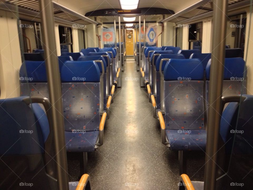 Empty Night Train.