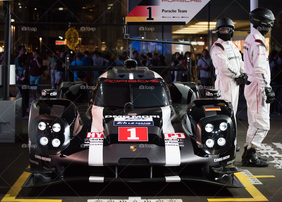 Porsche, 24 hour race car, promotion in Beijing, Le Mans race car