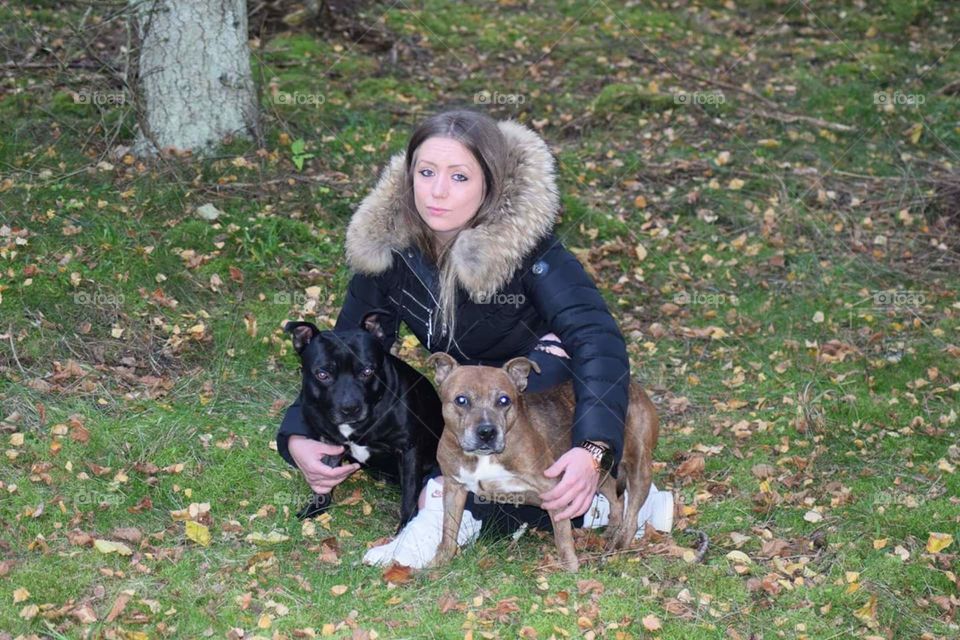 Me and dogs in nature