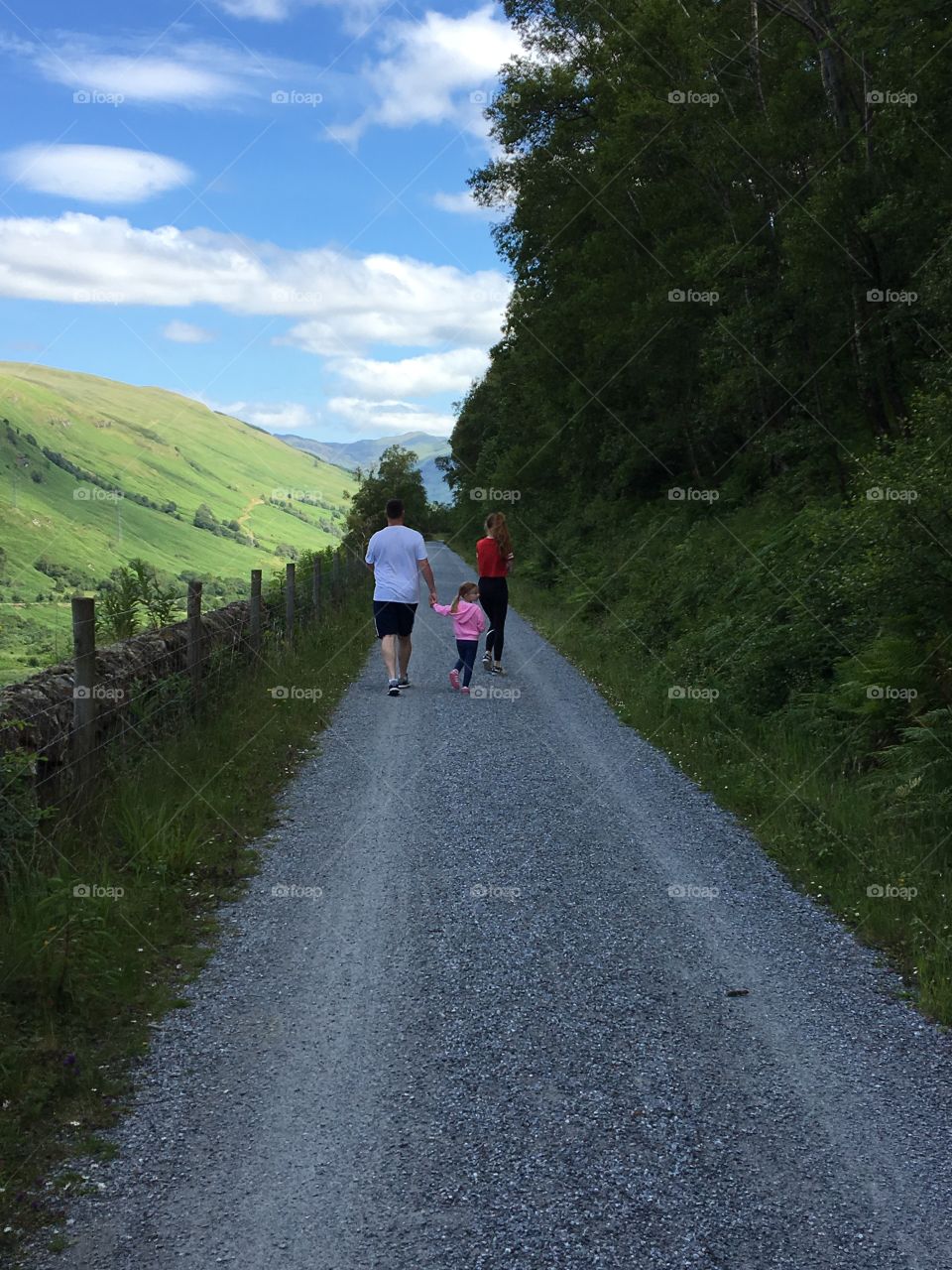 Scottish outdoors family walk
