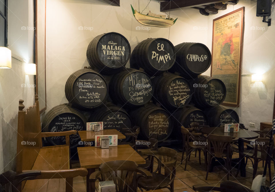 Wine barrels from Malaga