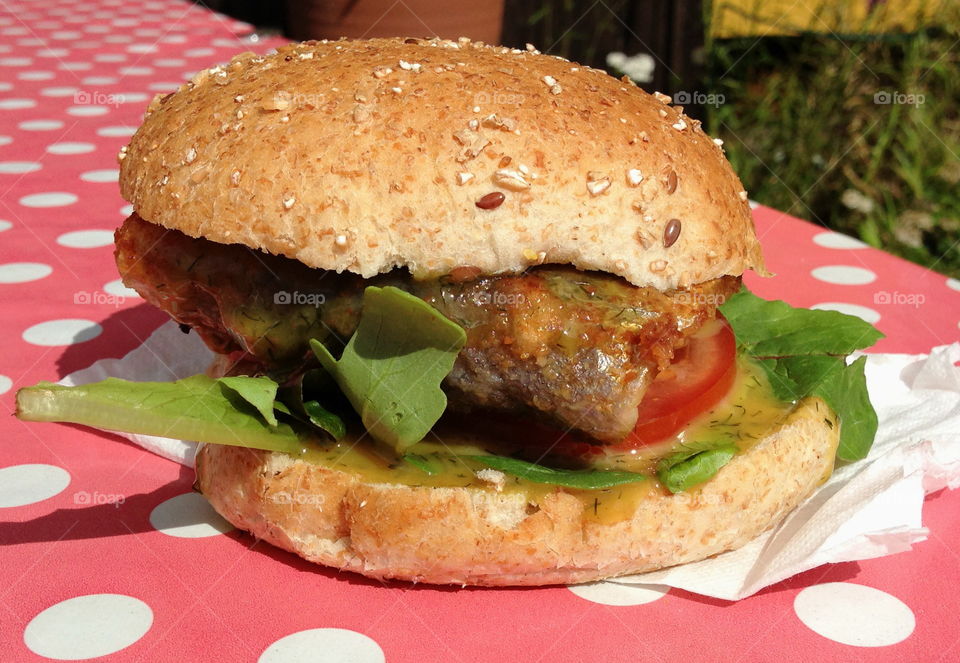 Fishburger streetfood.