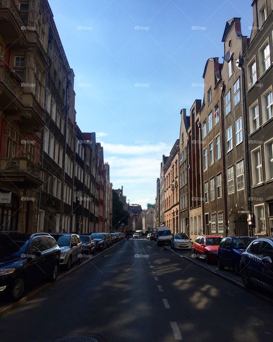 Parking on streets of Gdansk