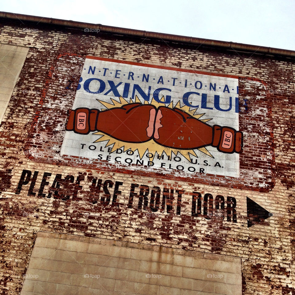 sign old boxing club by detrichpix
