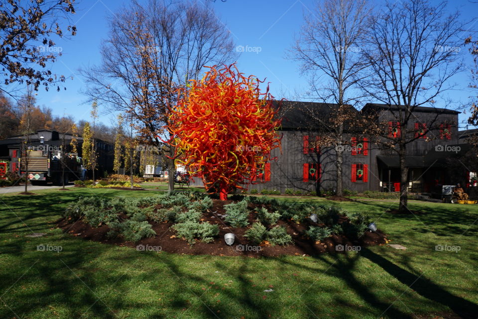 Chihuly glass display at Makers Mark distillery in Kentucky. 