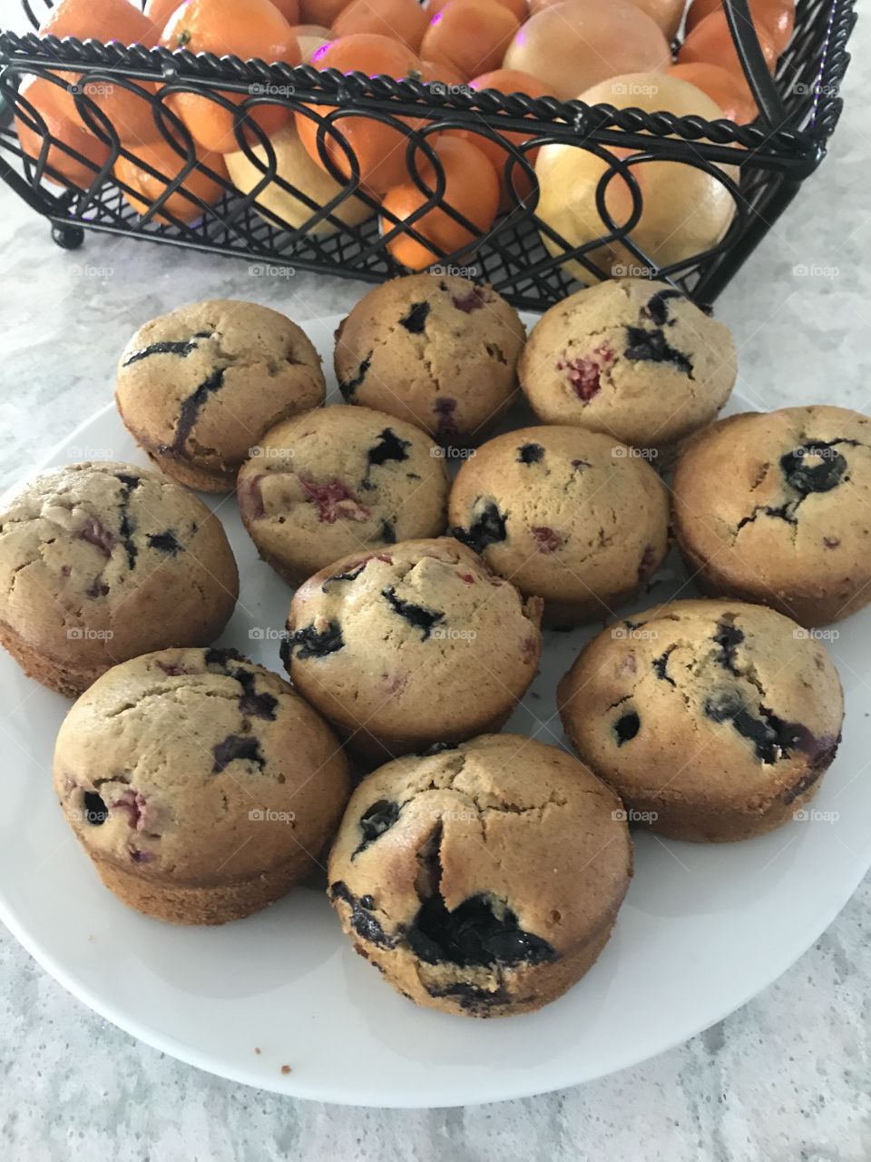 Homemade blueberry muffins 