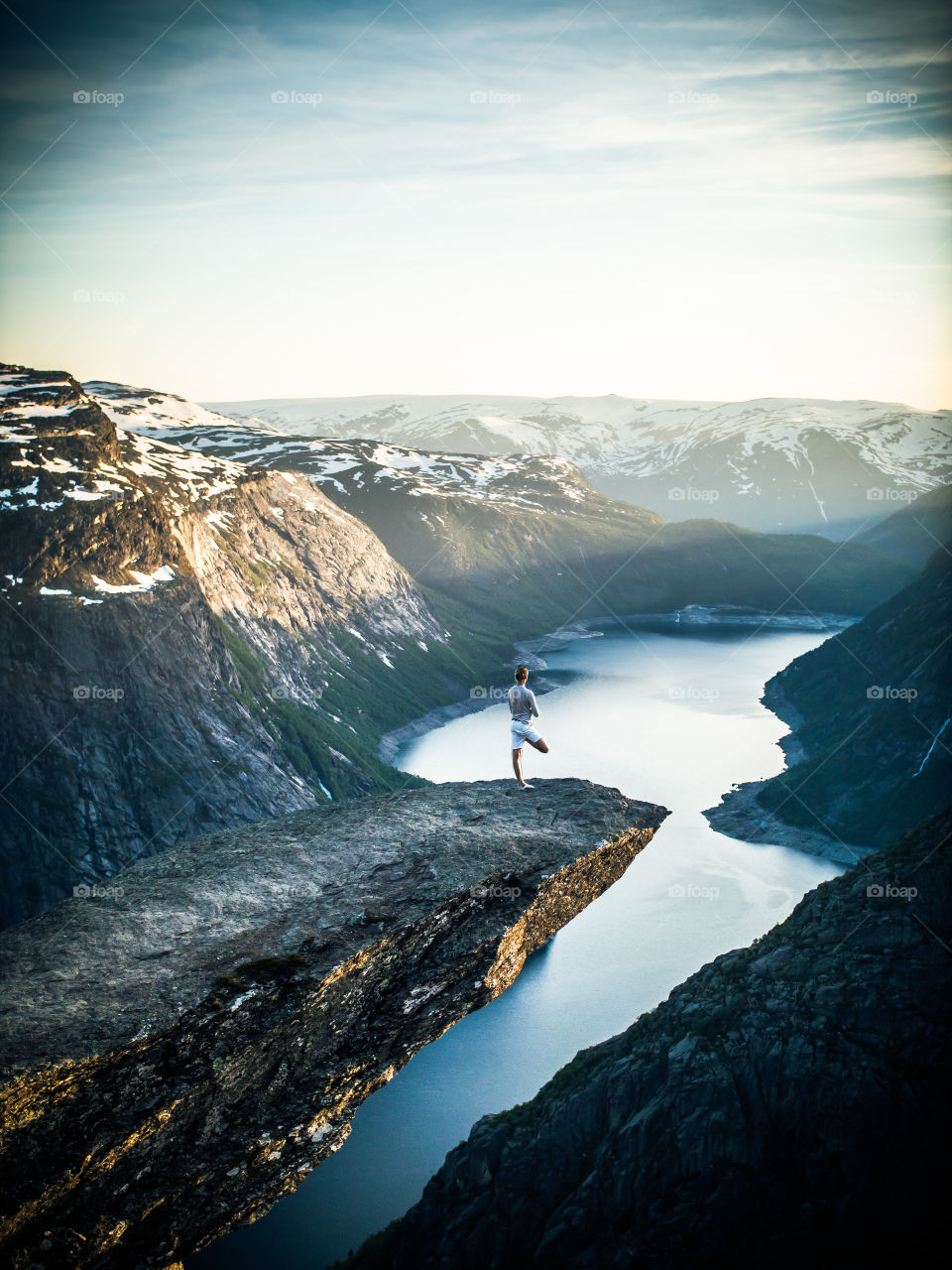 Yoga on the top of a Norwegian Mountain