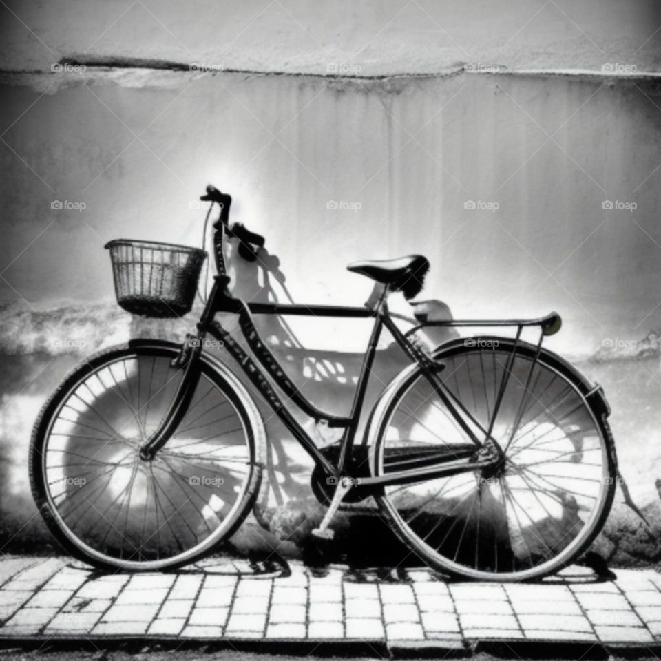One Lonely Bicycle Street photography