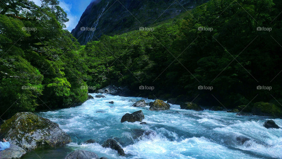 As the river flows. A river in New Zealand