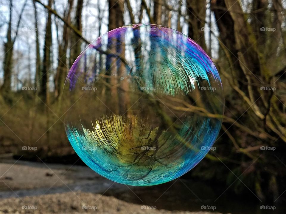 Close-up of soap bubbles