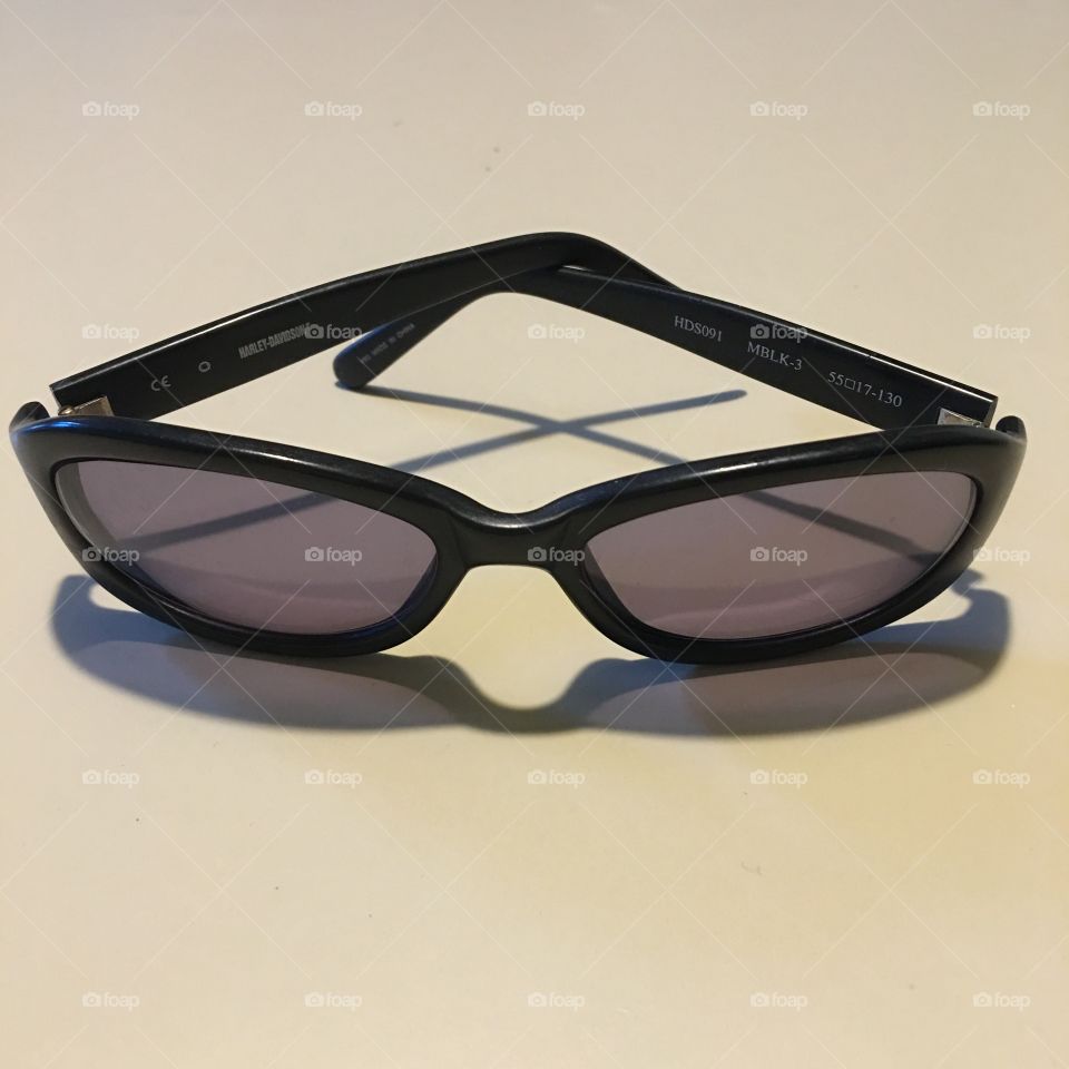 Black Frame Sunglasses, White Background 