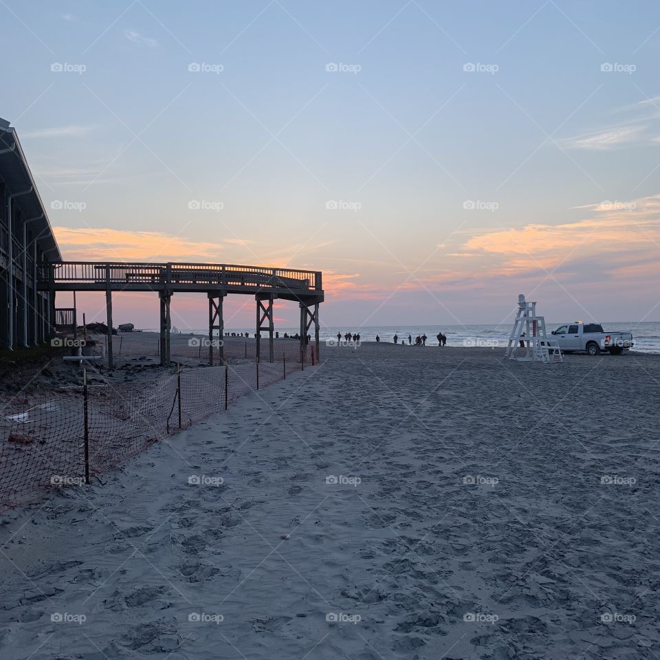 Sunrise on onslow beach, Camp Lejeune, North Carolina