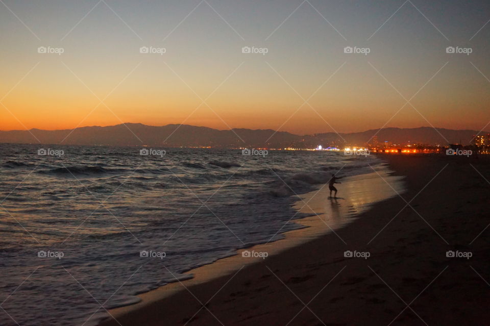 sunset at venice beach